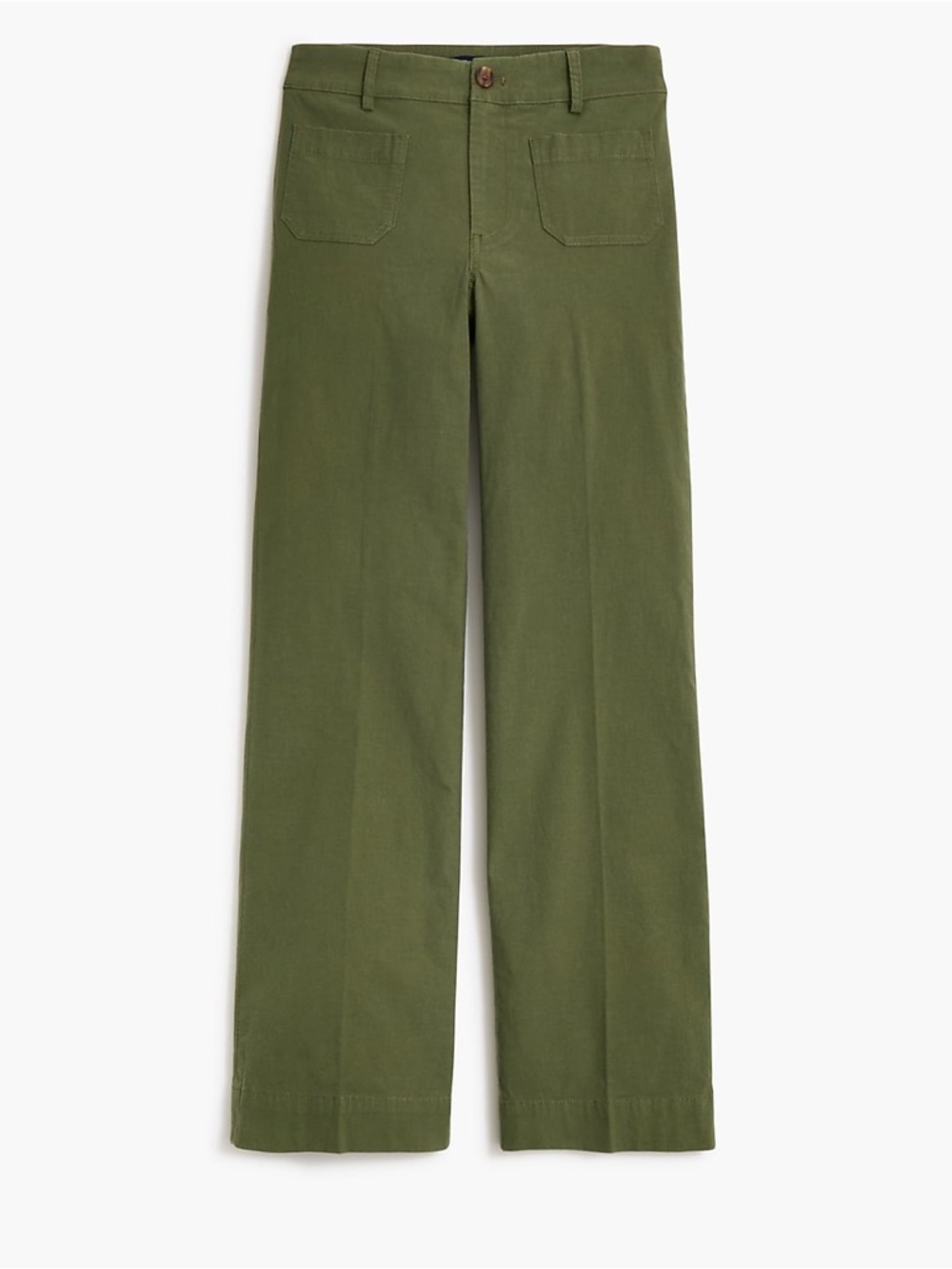 J.Crew Factory Lizzie Wide-Leg Pant in Green Size 25 Petite